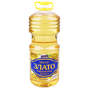Масло "Злато" подсолнечное рафинированное 1 сорт ГОСТ 3л.*6