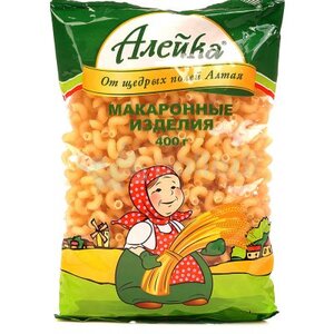 Макароны "Алейка" Рожки витые 400 г.*20