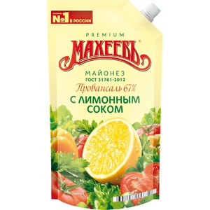 Майонез "Махеевъ" с лимонный соком ГОСТ 380 г.*20