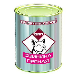 Свинина пряная Бурятмяспром ГОСТ 340 г.*30