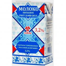 Молоко тетрапак (синий с крышкой) ККМ 3,2 % ТУ 1л.*12