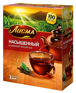 Чай "Лисма" насыщенный 100 пакет С/Я *6