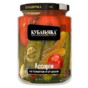 Ассорти овощное "Кубаночка" ГОСТ ст/б 720 г.*8