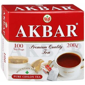Чай "Акбар" красно-белый 100 пакетов с/я *6