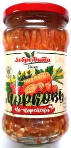 Морковь маринованная острая "Добровита" ТУ  314 мл.*12