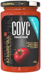 Соус томатный "Кубаночка" по-грузински ст/б 380г.*12