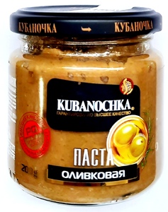 Паста из зеленых оливок "Кубаночка" ст/б 200г.*12