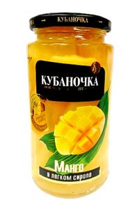 Манго в легком сиропе  "Кубаночка" ст/б 0,52л.*12