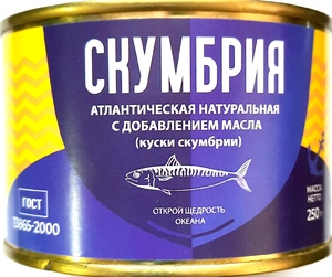 Скумбрия с д/м "Вяземский РК"  ГОСТ 250г.*48