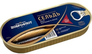 Сельдь копченая с д/м "ДОБРОФЛОТ" ТУ 200 гр.*24